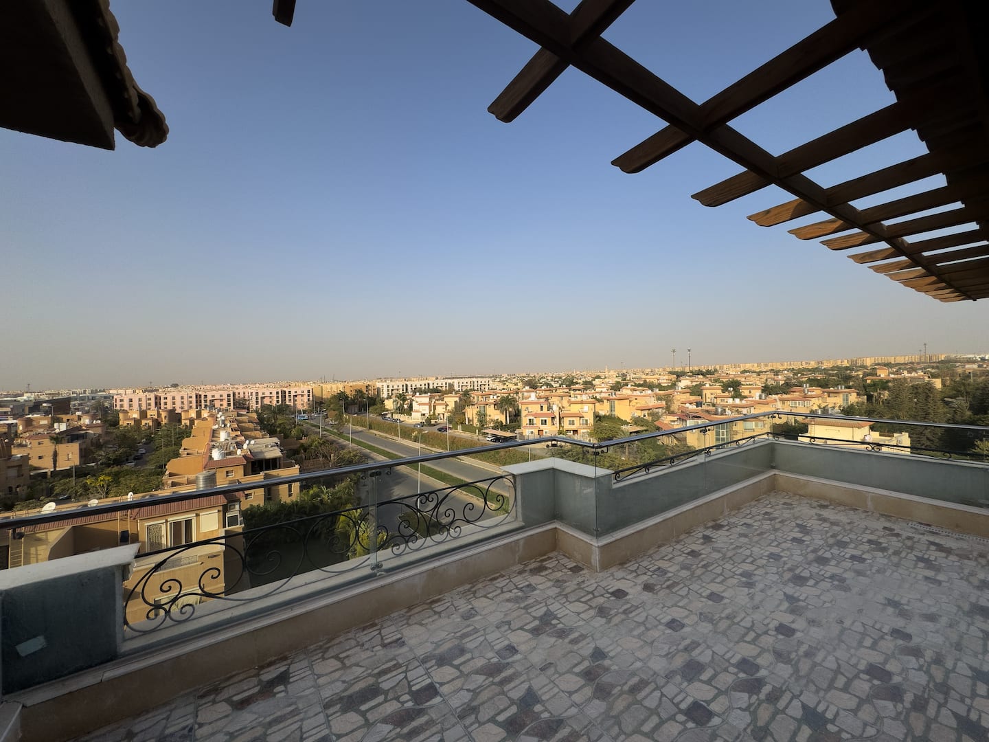Private rooftop terrace with city view